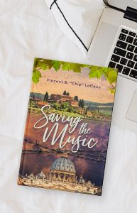 book cover design of Saving the Music by Vincent B Chip LoCoco